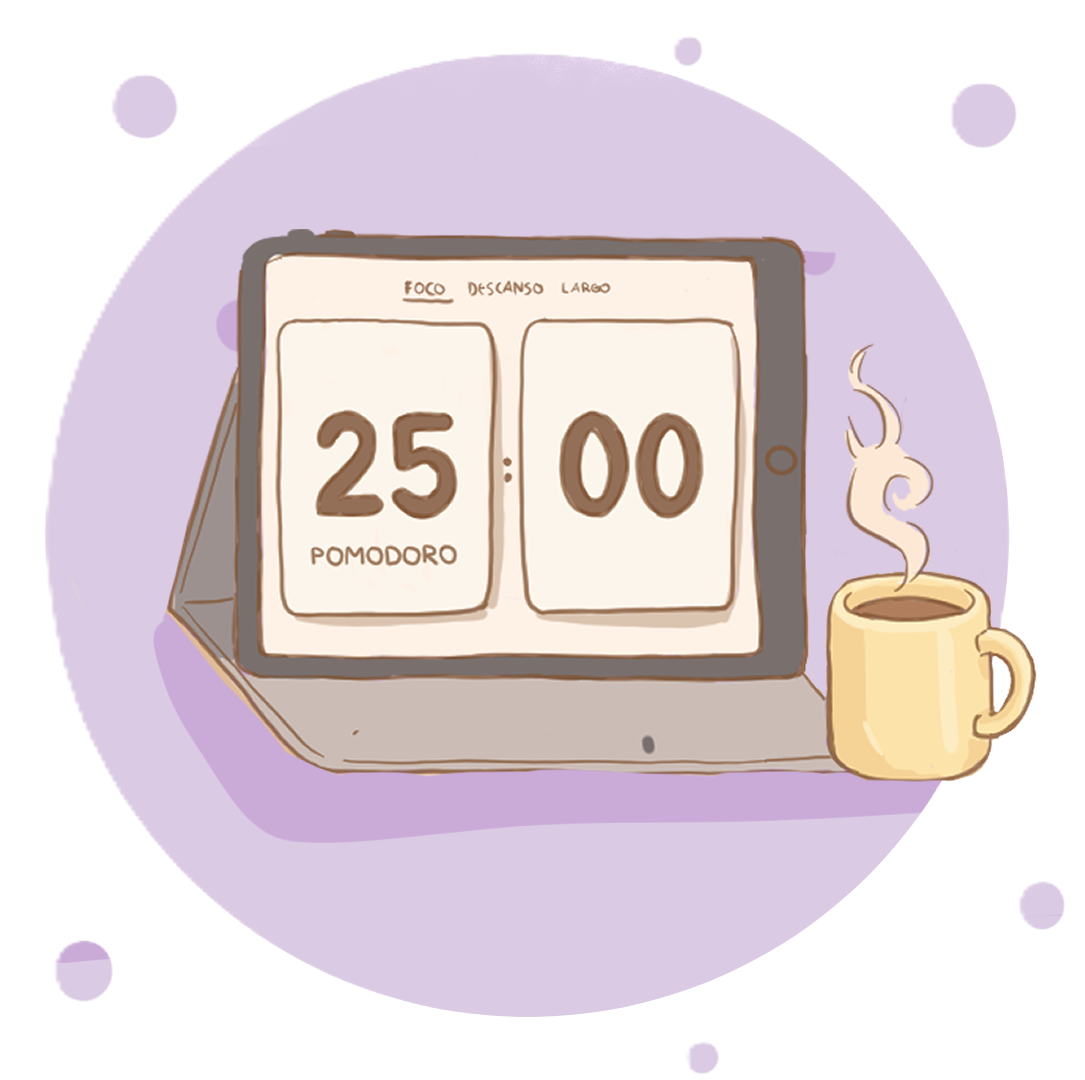 Pomodoro timer illustration